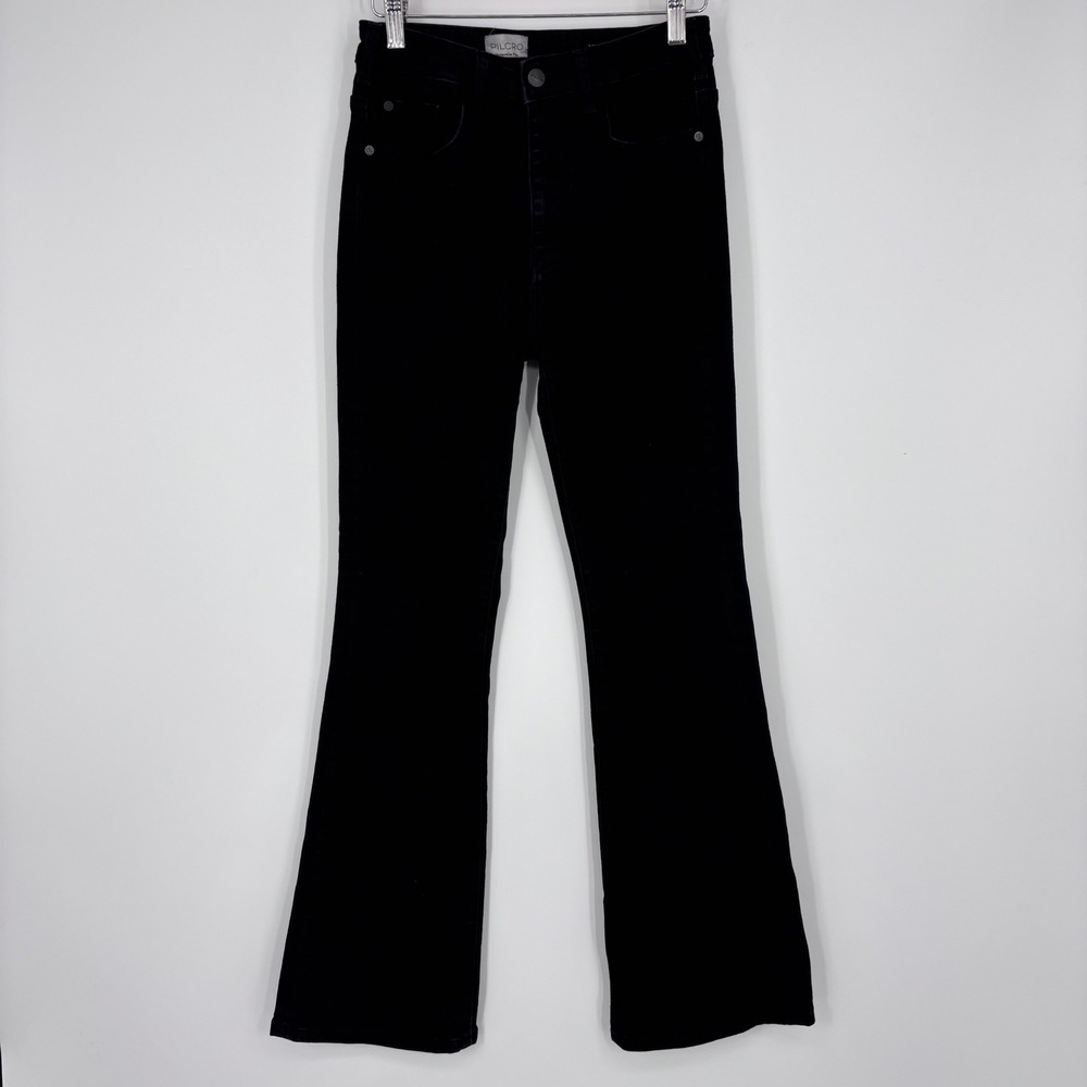 Pilcro Anthropologie High Rise Bootcut Jeans Women 27 Black Denim Stretch